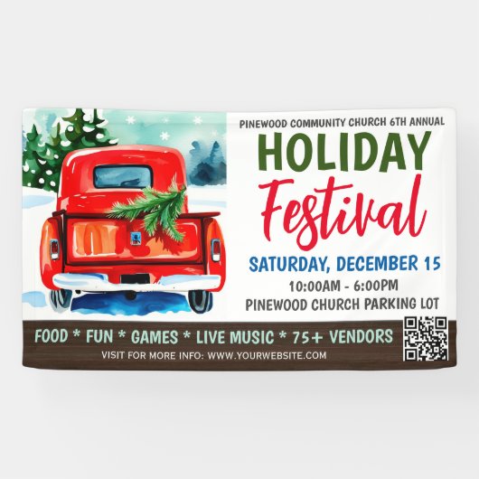 Fête de Noël Bannière (Horizontal)