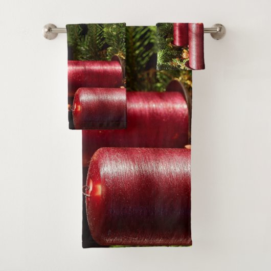 Fête de Noël Bougies rouges Vacances d'hiver (En situation)