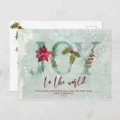 fête de noël carte postale joie au monde (Devant / Derrière)