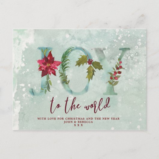 fête de noël carte postale joie au monde (Devant)