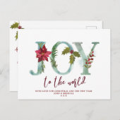 fête de noël carte postale joie au monde (Devant / Derrière)