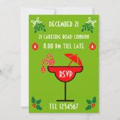 fête de noël cocktail boissons invitation (Dos)