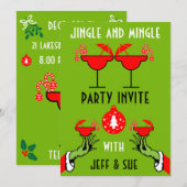 fête de noël cocktail boissons invitation (Devant / Derrière)