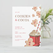 Fête de Noël Cookies et Invitation de cacao (Debout devant)