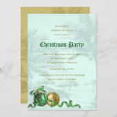Fête de Noël côtière Palm Trees Invitation (Devant / Derrière)