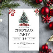 Fête de Noël de l'arbre moderne Invitation