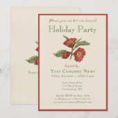 Fête de Noël de l'entreprise Élégante Invitation V (Devant / Derrière)