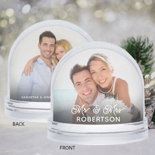 Fête de Noël de nouveau Mr et Mme Mariage Photo