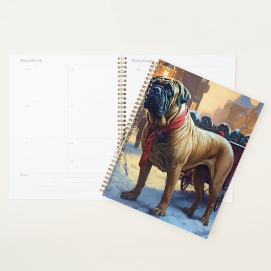 Fête de Noël du Bullmastiff (Devant avec enveloppe)