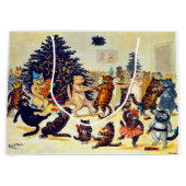 Fête de Noël du chat, Louis Wain Grand sac cadeau (Devant)