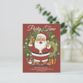 Fête de Noël du Père Noël Invitation (Debout devant)