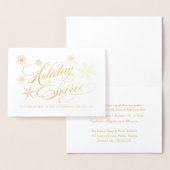 Fête de Noël Élégant Snowflakes Invitation (Affichage)