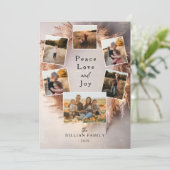 Fête de Noël en couronne photo Modèle de carte (Debout devant)