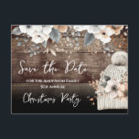 Fête de Noël Enregistrer la date Carte postale<br><div class="desc">Amusant aquarelle design de Noël. Tout le texte est ajustable et facile à changer pour vos besoins de partie. Enregistrez les cartes postales de la fête de Noël de la famille Date.</div>