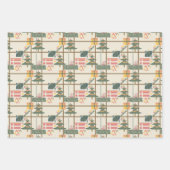 Fête de Noël Enveloppement Papier ensemble de 3 (Devant)