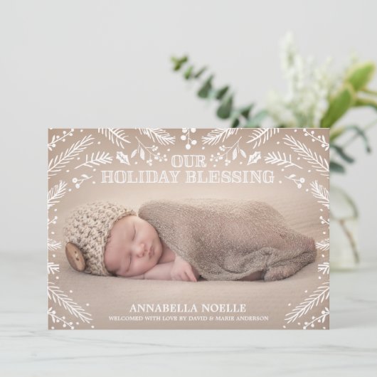 Fête de Noël | Faire-part de naissance (Debout devant)