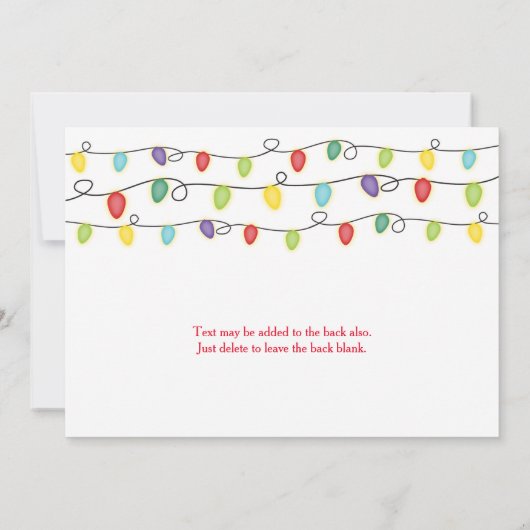 Fête de Noël Festive Invitations (Dos)