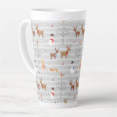 Fête de Noël Forêt Latte Mug (Angle gauche)
