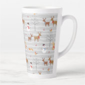 Fête de Noël Forêt Latte Mug (Droite)
