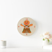 Fête de Noël Gingbread Femme Horloge murale (Maison)