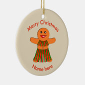 Fête de Noël Gingerbread Femme Ornement personnali (Droite)