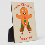 Fête de Noël Gingerbread Homme Custom Plaque (Côté)