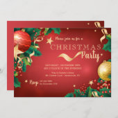 Fête de Noël Glow Invitation (Devant / Derrière)