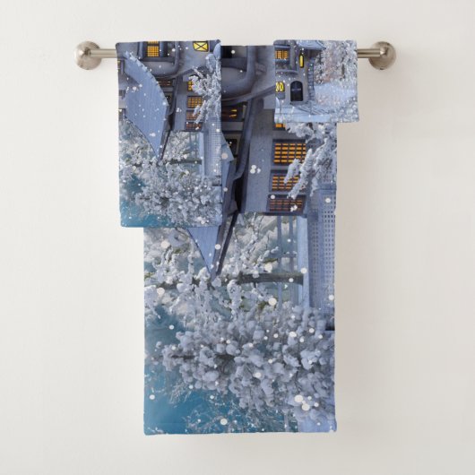 Fête de Noël Hiver Blanc Snowman Bleu Russe (En situation)