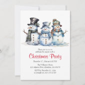 Fête de Noël hiver Snowman Invitation de vacances (Devant)