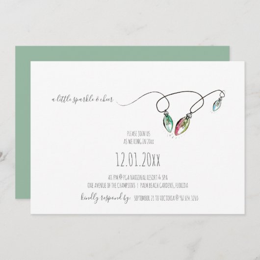 Fête de Noël Invitation (Devant / Derrière)