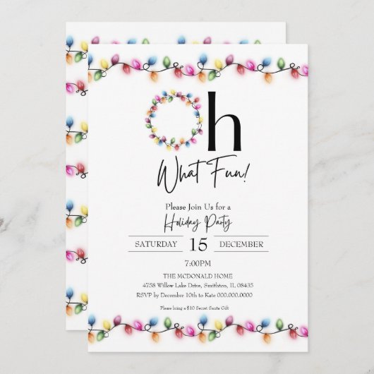 Fête de Noël Invitation (Devant / Derrière)