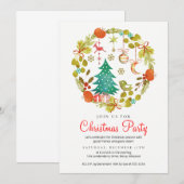 Fête de Noël Invitation à la fête de Noël (Devant / Derrière)