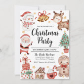 Fête de Noël Invitation aquarelle (Devant)