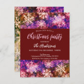 fête de noël invitation carte postale vacances (Devant / Derrière)