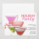 Fête de Noël Invitation Cocktail (Devant / Derrière)