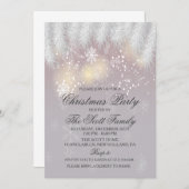 Fête de Noël Invitation de flocon de neige (Devant / Derrière)