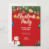 Fête de Noël Invitation Fête de Noël (Devant)