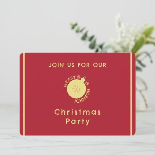 Fête de Noël Invitation Flocon de neige (Debout devant)