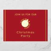 Fête de Noël Invitation Flocon de neige (Recto)