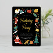 Fête de Noël Invitation Foil Carte de vacances (Debout devant)