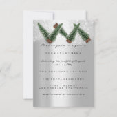 Fête de Noël Invitation Grey Tree Winte (Devant)