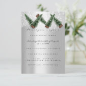 Fête de Noël Invitation Grey Tree Winte (Debout devant)