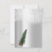 Fête de Noël Invitation Grey Tree Winte (Dos)
