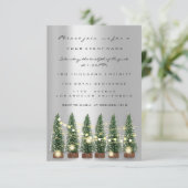 Fête de Noël Invitation Grey Tree Winte (Debout devant)