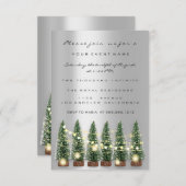 Fête de Noël Invitation Grey Tree Winte (Devant / Derrière)