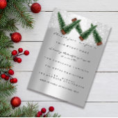 Fête de Noël Invitation Grey Tree Winte