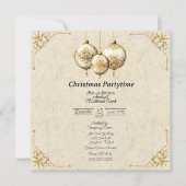 Fête de Noël Invitation officielle Or (Devant)