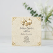 Fête de Noël Invitation officielle Or (Debout devant)