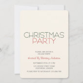 Fête de Noël Invitation Red Plaid (Devant)