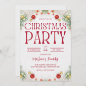 Fête de Noël Invitations (Devant / Derrière)